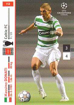 Massimo Donati Celtic Glasgow 2007/08 Panini Champions League #112